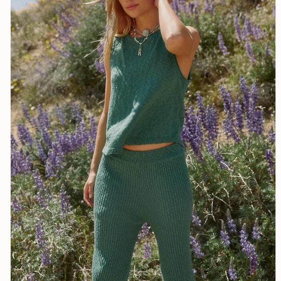 Free People Adelaide Sweater Set - Mermaid - Picture 4 of 6